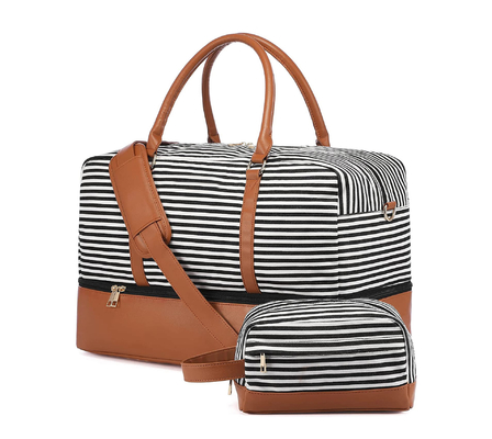 購入 男性用キャンバス 旅行用 デュッフルバッグ 荷物 週末持ち物 トート 16.2x14.5x8
