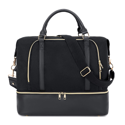 購入 女性用 男性用 革 デュフェル 旅行 バッグ トロッリー 袖 17.3x14.5x8.3