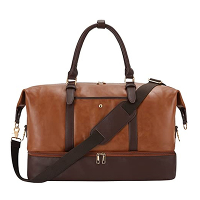 購入 PU革の週末バッグ 旅行用ダッフルバッグ 靴とラップトップ用 online manufacture