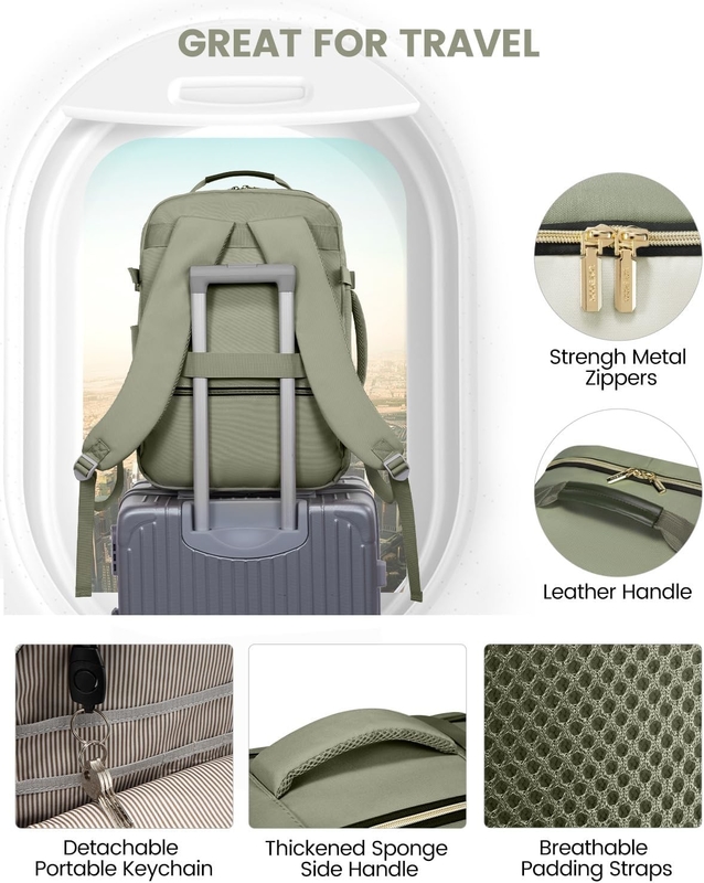 TSAパーソナルアイテム 40L 防水 大型 航空会社で持ち運ぶ 3つのパッキングキューブを持つ承認された旅行バッグ