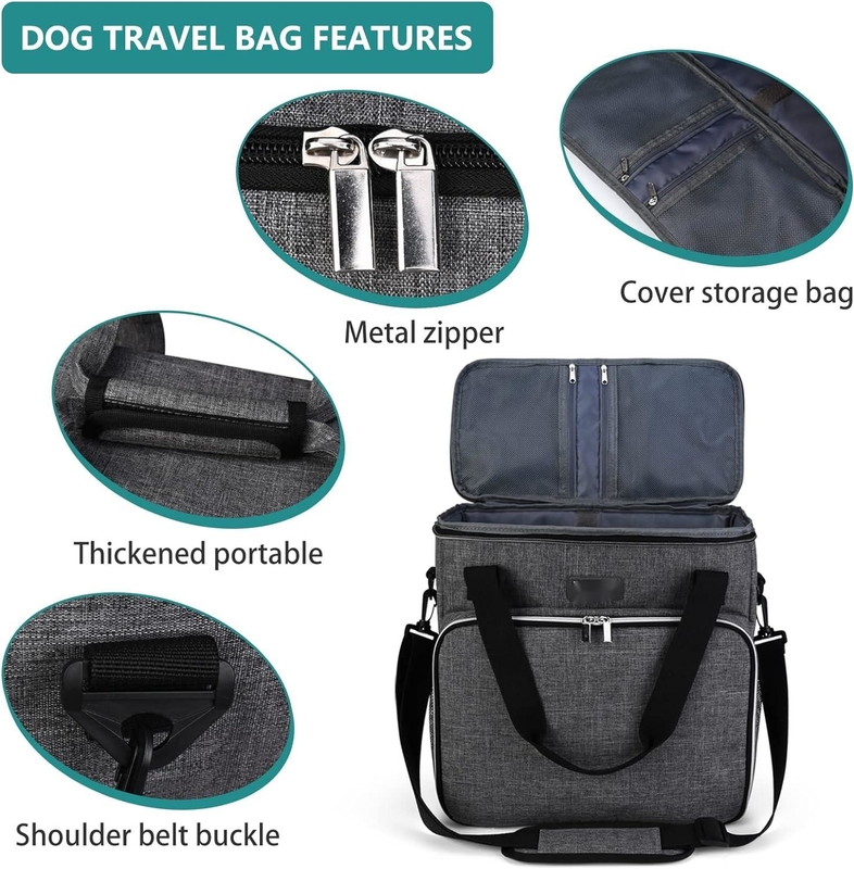 犬猫 ペット用旅行用バッグ 2 ペット用食品容器 2 折りたたむシリコンボウル