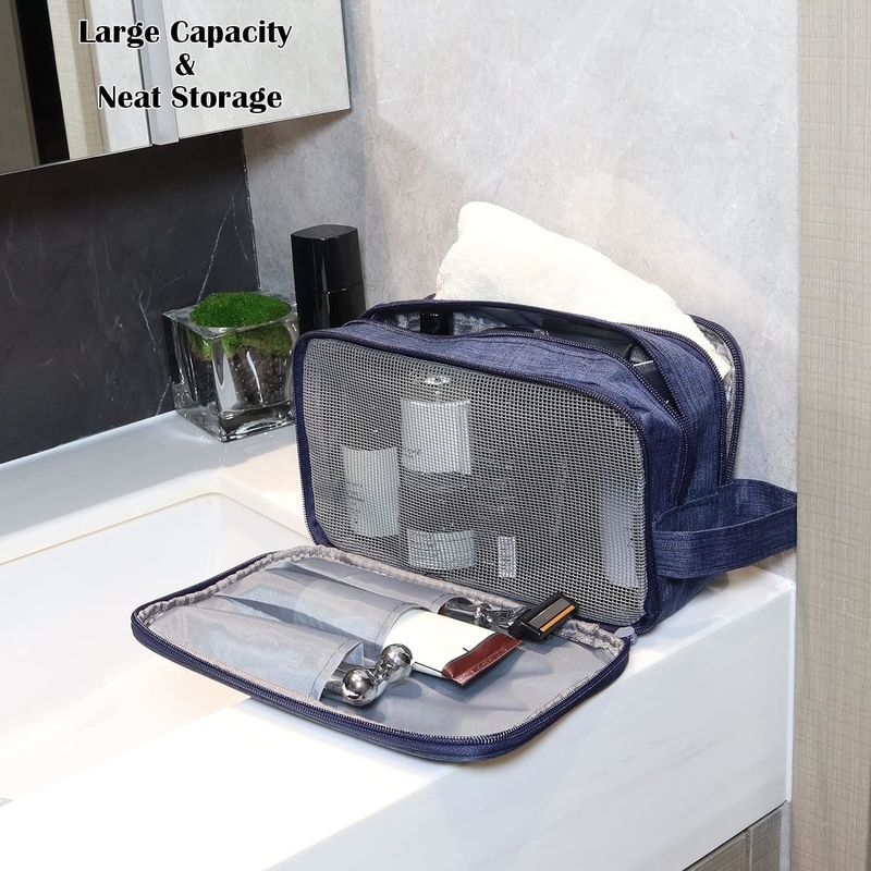 海軍ブルー 防水 トイレットリー オーガナイザー ドップ キット 旅行用 バッグ トイレットリー アクセサリー