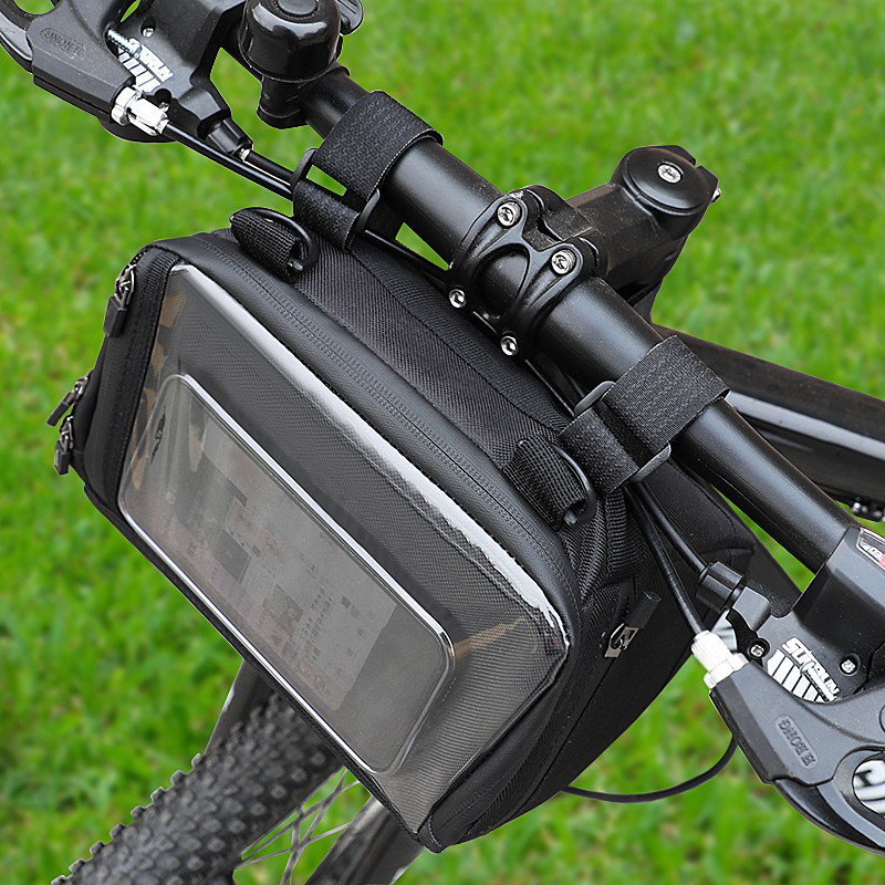 タッチスクリーン バイク 携帯バッグ サイクリング 防水型 電話ケース 財布 ポケット 屋外 20x8x10cm