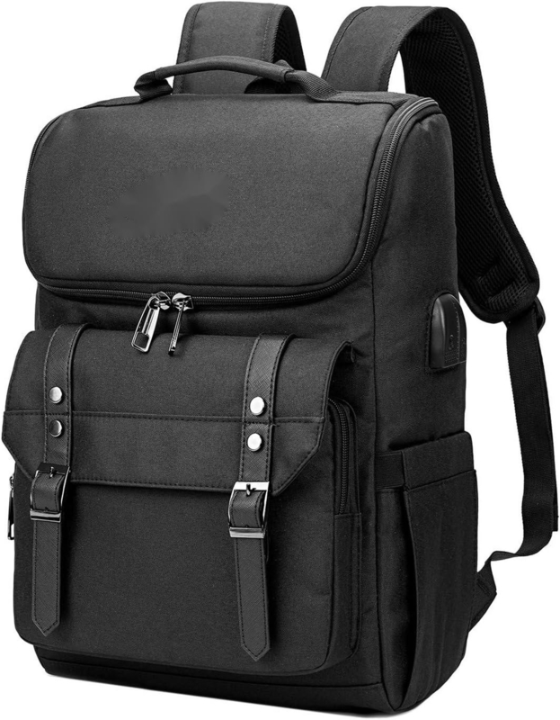 黒色 大型 泊まり 週末 オーダーメイド 旅行 バッグ USB充電ポート 女性&男性用
