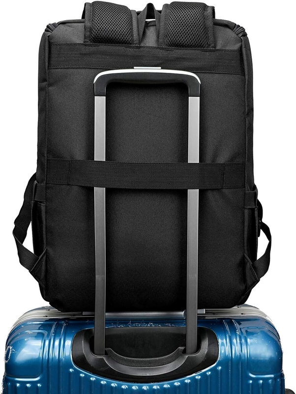 黒色 大型 泊まり 週末 オーダーメイド 旅行 バッグ USB充電ポート 女性&男性用
